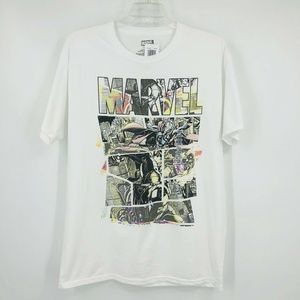 Marvel AVENGERS Thor Iron Man Graphic Tee Shirt L